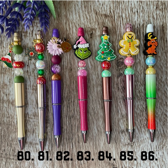 Handcrafted Ginger Tree Pens Beaded Unique Artisan Gifts Office Accessories - Picture 1 of 9
